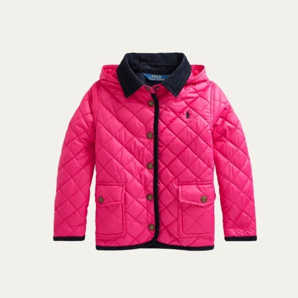 Polo Ralph Lauren Pink Quilted Barn Jacket Size M (8-10)